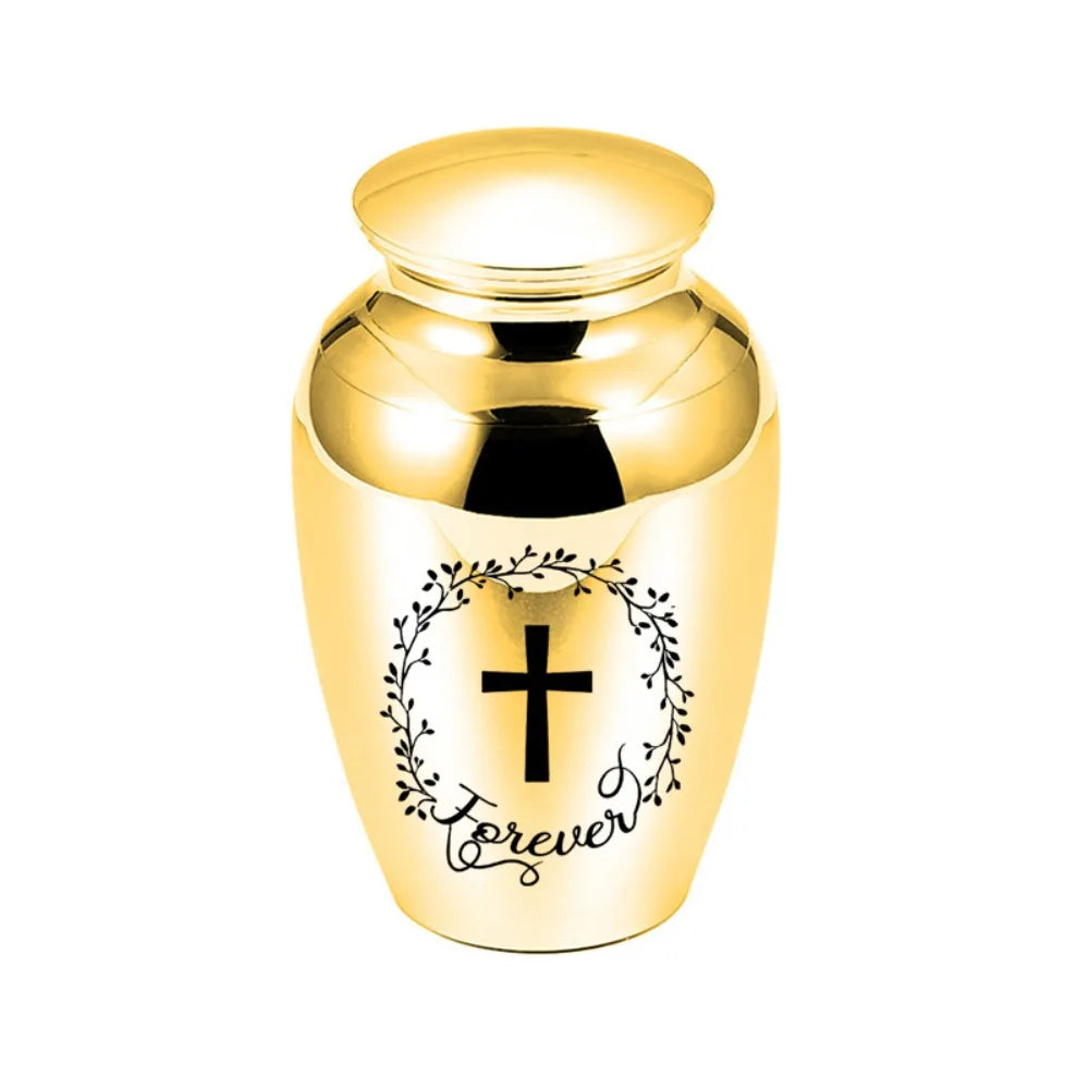 Aluminum Alloy Pet Memorial Urns Small Moisture-Proof Cremation Ashes Urn Removable Lid Cat Funeral Urns for Cats Dogs Hamster