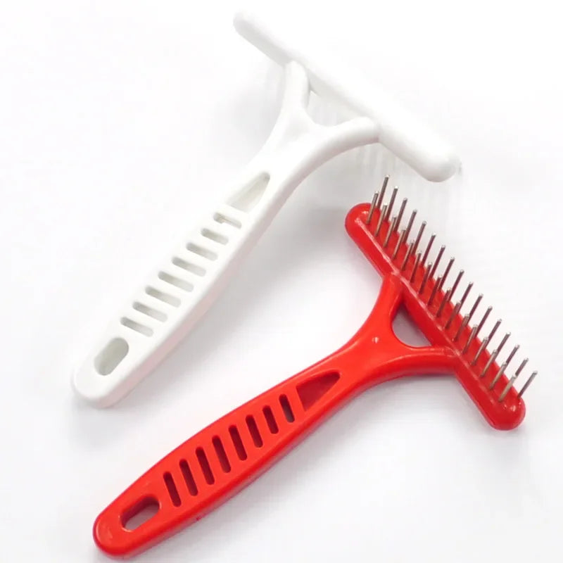Grooming Tools for Dog: Rake Comb to Remove Short and Long Hair Fur Shedding, White Pet Dog Supplies