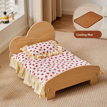 Load image into Gallery viewer, Wooden Dog Bed Four Seasons Universal Teddy Small Dog Summer Special Bed Suspended Off-the-und Pet Wood Bed
