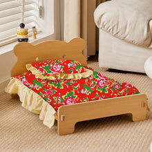 Load image into Gallery viewer, Wooden Dog Bed Four Seasons Universal Teddy Small Dog Summer Special Bed Suspended Off-the-und Pet Wood Bed
