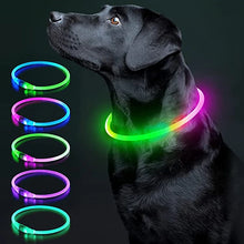 Load image into Gallery viewer, Luminous Dog Collar Light Charge Cat Necklace, Led Fashion Flashing DIY Glowing Safety Collar for Dogs Nighttime Pet Accessorie
