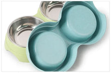 Load image into Gallery viewer, Double Pet Bowls Dog Food Water Feeder Stainless Steel Pet Drinking Dish Feeder Cat Puppy Feeding Supplies Small Dog Accessories
