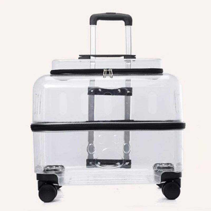 Portable Dog Strollers Carriers Travel Luxury Transparent Cats Strollers Cheap Outdoor Small Medium Suitcase Pets Supplies