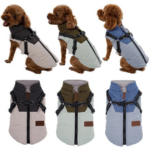 Load image into Gallery viewer, Pet Dog Jacket With Harness Winter Dog Clothes For Small Large Dogs Warm Waterproof Pet Coat Chihuahua Clothing Puppy Costumes

