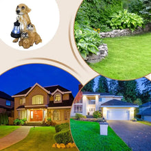 Load image into Gallery viewer, Dog Statue With Solar Lantern Solar Garden Labrador Dogs Statues Light 19cm/7.4inch Garden Sculpture Outdoor Solar Statues For
