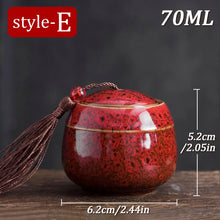 Load image into Gallery viewer, 70ml Ceramic Mini Cremation Urn Memorial Container Pet Ashes Urn mall Keepsake Funeral Casket Pet Dog Cat Bird Mouse Columbarium
