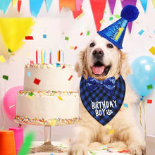 Load image into Gallery viewer, Pet Party Decoration Set Dog Birthday Triangle Scarf Hat Bow Tie Dog Birthday Decoration SuppliesDog Supplies для собак Cat
