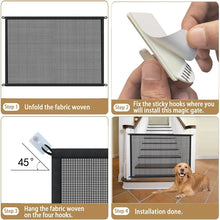 Load image into Gallery viewer, Pet Dog Barrier Fences With 4Pcs Hook Pet Isolated Network Stairs Gate New Folding Breathable Mesh Playpen For Dog Safety Fence
