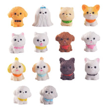 Load image into Gallery viewer, Mini Dog Figurines Set, 14 PCS Resin Puppy= Ornaments For Fairy Garden, Lawn Decor, Terrarium, Cake Topper= Christmas Ornament
