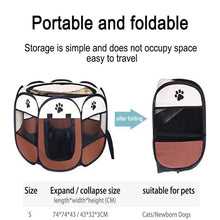 Load image into Gallery viewer, Portable Foldable Outdoor DogTent dog House Portable Folding Travel Pet Tent Cat/Dog Cage Easy Operation Large Cat/Dog Fences
