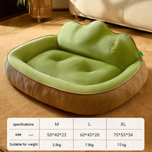 Load image into Gallery viewer, New dog bed with increased height and thickness, leaning against the mountain bed and pillow for neck protection, pet bed for sl
