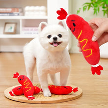 Load image into Gallery viewer, Dog Sound Plush Toy Hot Dog Chewing Toy Pet Grinding Teeth Squeaky Plush Toy Puppy Bite-resistant Interactive Chew Toy ﻿
