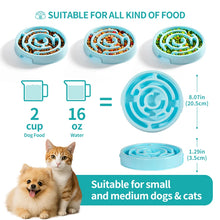 Load image into Gallery viewer, Pet Dog Slow Feeder Bowl Slower Food Feeding Dishes Fun Non Slip Anti-Gulping Eco Dog Bowl for Large Medium Small Dogs Puppy
