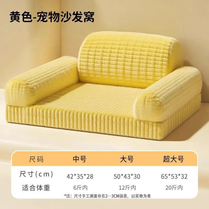 Pet Dog Bed for Small Dogs - Teddy/Bichon/Pomeranian, 4 Seasons Universal, Removable & Washable, Secure Sofa Bed for Winter