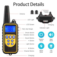 Load image into Gallery viewer, 800m Digital Dog Training Collar Waterproof Rechargeable Remote Control Pet with LCD Display for All Size Shock Vibration Sound
