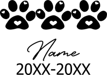 Load image into Gallery viewer, Pet Memorial Stone Custom Dogs Name and Date of Death Personalized Pet Loss Gifts Personalized Dog Grave Marker Plaque
