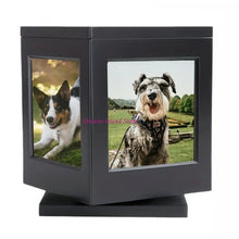 Load image into Gallery viewer, Pet Memory Cremation Box with Rotating Photo Frame Practical Dog Cremation Box HX6C
