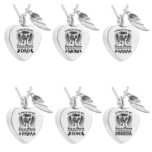 Load image into Gallery viewer, Memorial Necklace Ashes Container Locket Cremation Neck Jewelry for Ashes/Hair Elegant Locket Necklace for Women Men
