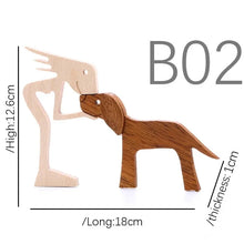 Load image into Gallery viewer, 1PCS Free Personalized Wooden Dog Human Memorial Gifts Custom Wooden Carving for Dog Lover Loss Sympathy Gift Remembrance Gifts
