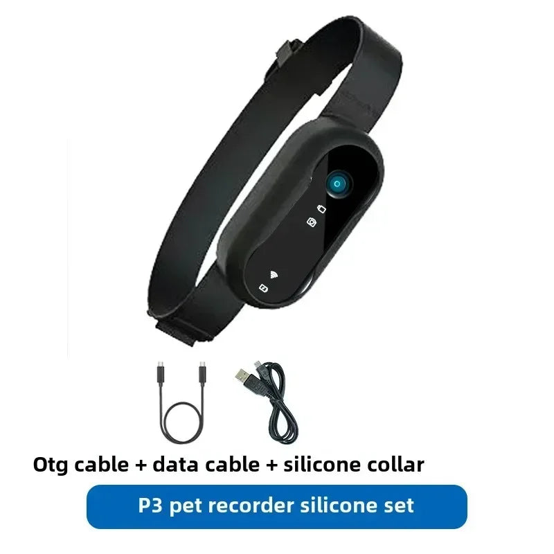 Pet Camera Collar with 32G Card, HD 1080P WiFi App Dog Collar, USB Rechargeable Adjustable Pet Camera Cam Christmas Gift