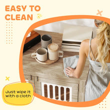 Load image into Gallery viewer, PawHut 39 Dog Crate Furniture with 2 Doors Adjustable Nonslip Foot Mats for Large Dogs Walnut Brown
