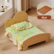 Load image into Gallery viewer, Wooden Dog Bed Four Seasons Universal Teddy Small Dog Summer Special Bed Suspended Off-the-und Pet Wood Bed
