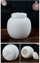 Load image into Gallery viewer, Pet Footprint Memorial Urn, Ceramic Sealed Storage Tank, Simple Ashes, White, Pink, Dog, Cat Memorial Ashes Storage
