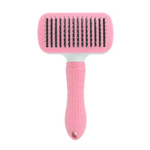 Load image into Gallery viewer, One-Push Pet Grooming Brush: Shedding Tool with Stainless Steel Teeth &amp; Round Head - Hair Removal &amp; Massage Comb for Furry Pets
