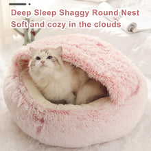 Load image into Gallery viewer, Cat Bed for Deep Sleep  Plush and Warm  Cat Cave Comfortable and Supportive  Easy to Clean  Non-slip Bottom  Suitable for Small
