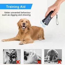 Load image into Gallery viewer, Ultrasonic Dog Barking Deterrent Trainer with LED Light Stop Bark Control Device for Pets Training
