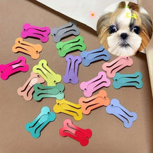 Load image into Gallery viewer, 5 pieces/set, cute dog hair clip, colorful bone shaped hair clip, pet dog hair clip, pet dog beauty accessories

