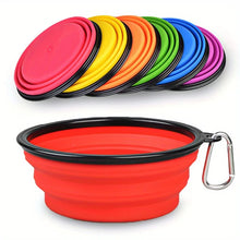 Load image into Gallery viewer, Dog Folding Bowl Portable Dog Travel Bowl Dog Food Water Bowl for Outdoor Walking Silicone Dog Food Water Bowl with Bowl Lip

