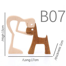 Load image into Gallery viewer, 1PCS Free Personalized Wooden Dog Human Memorial Gifts Custom Wooden Carving for Dog Lover Loss Sympathy Gift Remembrance Gifts
