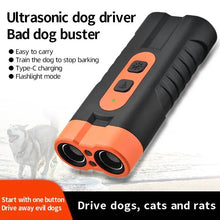 Load image into Gallery viewer, Rechargeable Ultrasonic Dog Bark Control Device LED Training Tool Anti Barking Deterrent For Pet Behavior Correction.

