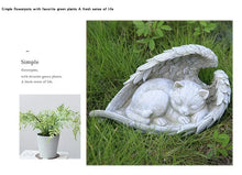 Load image into Gallery viewer, Pet Dog Cat Tombstone Personalized Memorial Stone Resin Statue Creative Angel Dog Cat Ornament Pet Tombstone Memorial Stone
