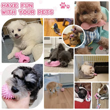 Load image into Gallery viewer, Dog Chew Toys for Cleaning Teeth Pink Soft Rubber Bone Funny Ball Interactive Donut Treat Set for Small Medium Dogs Pet Gifts
