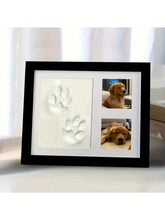 Load image into Gallery viewer, 1pcs DIY Pet Paw Print Memorial Set - Clay Mold &amp; Photo Frame, Souvenir Kit for Dogs &amp; Cats, Perfect Pet Memorial Gift

