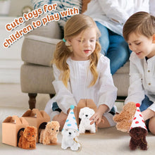 Load image into Gallery viewer, 12-80Set Mini Plush Puppy Stuffed Dogs with Keychain, Adopt A Pet Dog Party Favors Goodie Bags, Animals Bulk Gift Toys
