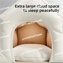 Load image into Gallery viewer, Soft and Warm Half-enclosed Dog House for Winter with Sense of Security and Protection From Cold for Small Pets
