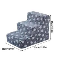 Load image into Gallery viewer, 3 Steps Climb Stairs for Small Dog Cat Ramp Ladder Anti-slip Detachable Staircase Balanced Climbing Pet Ramp for Sofa Bedroom
