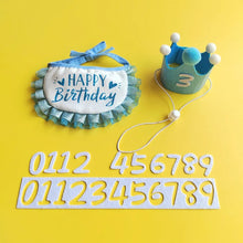 Load image into Gallery viewer, New Pet Birthday Props Dog Party Hat Drool Pocket Cat Birthday Set Decorations Dress Glitter Hot Gold First Birthday Gift
