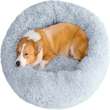 Load image into Gallery viewer, 40-110cm Round Pet Bed for Large Dog Bed Super Soft Cat Bed Long Plush Dog House for Medium Dog House Winter Warm Sleeping
