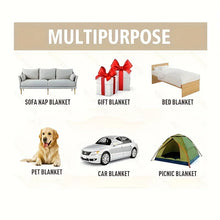 Load image into Gallery viewer, 1pc Golden Retriever Print Flannel Throw Blanket - Soft Warm Cozy Texture, Retro Dog Design on White Background
