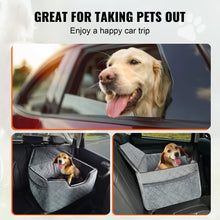 Load image into Gallery viewer, SucceBuy Dog Car Seat Dog Booster Seat for Car with A Storage Pocket Sponge Filling Car Bed for Medium Large Dog up to 55 lbs
