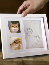 Load image into Gallery viewer, 1pcs DIY Pet Paw Print Memorial Set - Clay Mold &amp; Photo Frame, Souvenir Kit for Dogs &amp; Cats, Perfect Pet Memorial Gift
