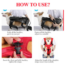 Load image into Gallery viewer, Dog Front Carrier Backpack, Adjustable Dog Chest Carrier Backpack,Dog Carriers for Small Dogs &amp; Cats Hiking Camping Travel
