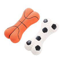 Load image into Gallery viewer, Dog Toy Set: Squeaky Bone &amp; Basketball, Self-Entertainment Interactive Toys for Dogs to Relieve Boredom
