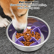 Load image into Gallery viewer, Pet Bowl Slow Feeder | Silicone Dog Slow Feeder Bowl Large Breed | Pet Slower Food Feeding Dishes Interactive Bloat Stop Dog Bow

