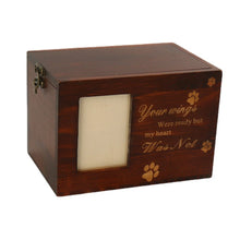 Load image into Gallery viewer, Solid Wood Pet Urn Cremation Memorial Urns Removable Lid Unique Memorial Urn for Dogs Cats Pet Funeral Supplies
