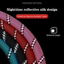 Load image into Gallery viewer, Reflective Dog Leash With Comfortable Padded Handle - Double Heavy Duty Traction Rope For Strong Dogs - Enhance Safety And Contr
